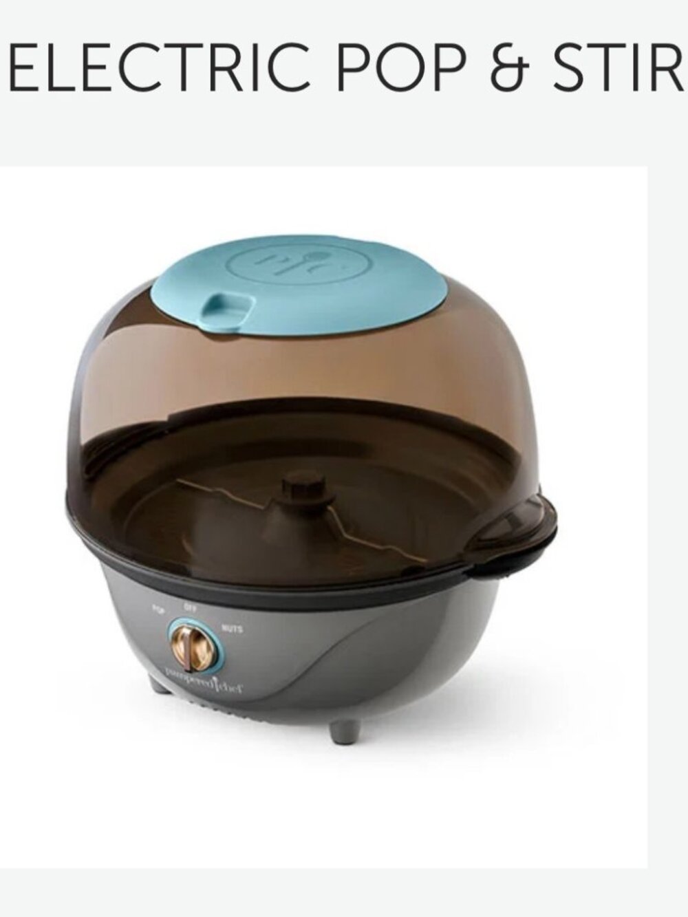 🍿 NEW Pampered Chef Electric Pop and Stir #100896 Popcorn & Candied Nuts 🍿